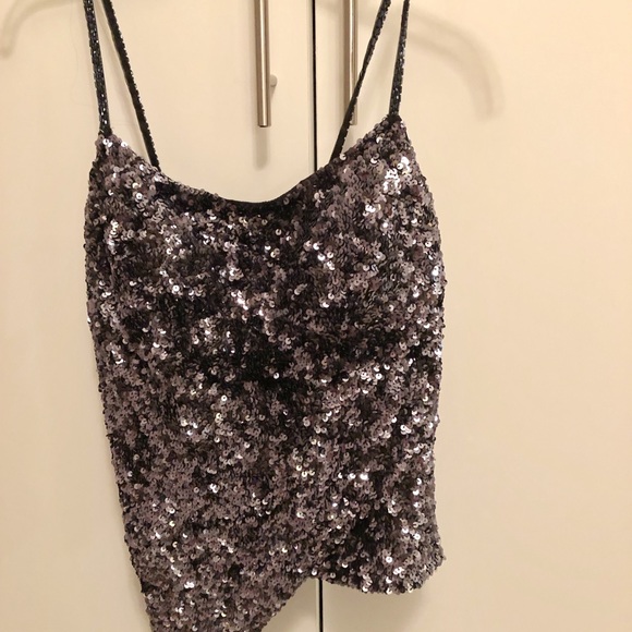 Cache black Sequin top - Picture 3 of 4
